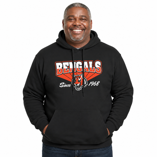 Cincinnati Bengals Vintage Block Fleece Hoodie - Black