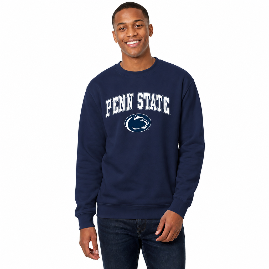 Penn State Nittany Lions Adult Arch & Logo Soft Style Gameday Crewneck Sweatshirt - Navy