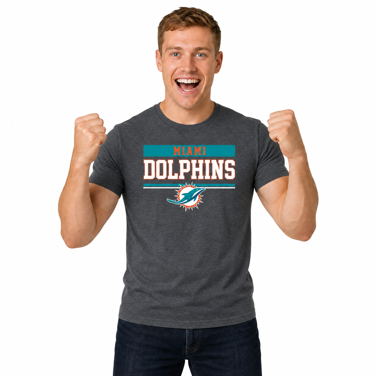 Miami Dolphins Charcoal T-Shirt for Men and Women - Charcoal