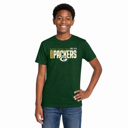 Green Bay Packers NFL Youth Modern Endzone T-Shirt Unisex Boys Girls - Forest Green