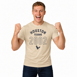 Houston Texans Big Date Tag-Less T-Shirt - Natural