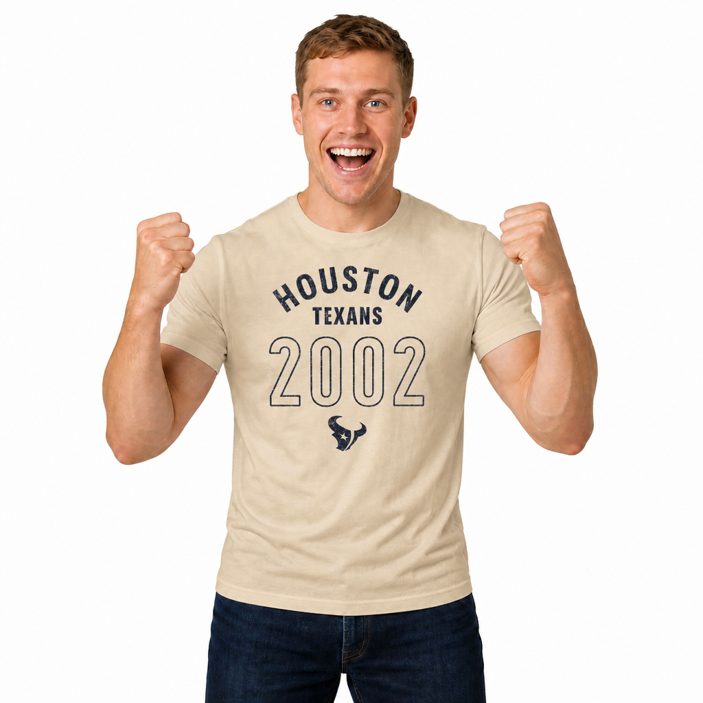 Houston Texans Big Date Tag-Less T-Shirt - Natural