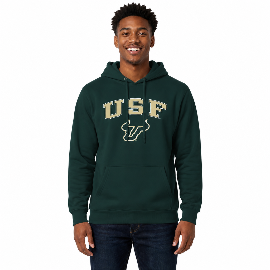 USF Bulls Arch & Logo Gameday Hoodie - Green