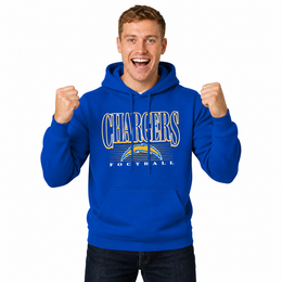 Los Angeles Chargers NFL Overtime Blueprint Pullover Hoodie Men Women - Royal