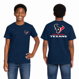 Houston Texans Team Fan Apparel NFL Youth Final Countdown Tee- Pro Football T-Shirt For Boys & Girls - Navy