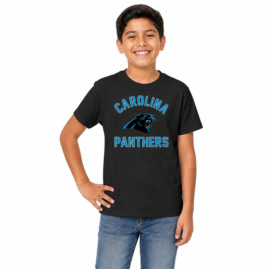 Carolina Panthers Youth NFL Football T-Shirt - Black