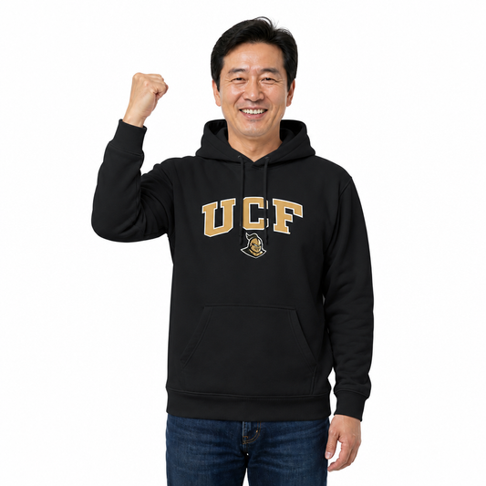 Central Florida Knights NCAA Adult Tackle Twill Hooded Sweatshirt - Black
