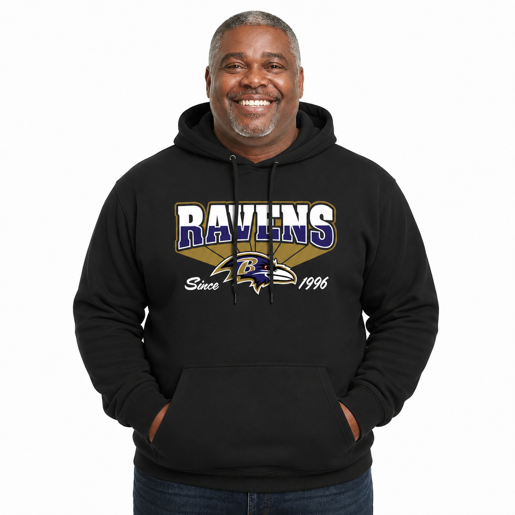 Baltimore Ravens Vintage Block Fleece Hoodie - Black