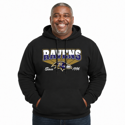 Baltimore Ravens Vintage Block Fleece Hoodie - Black
