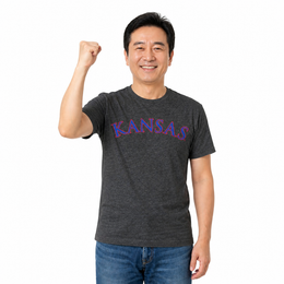 Kansas Jayhawks NCAA Cotton Blend Charcoal T-Shirt Men Women - Charcoal