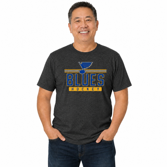 St. Louis Blues T-Shirt NHL Heather Charcoal - Charcoal