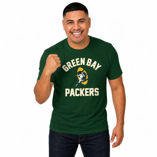 Green Bay Packers Mens Womens Retro Gameday Tee - Forest Green