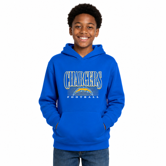 Los Angeles Chargers NFL Youth Overtime Blueprint Fleece Hoodie Sweatshirt - Royal