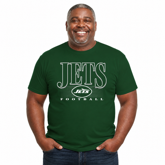 New York Jets NFL Adult Overtime Blueprint Tagless Tee Unisex - Forest Green