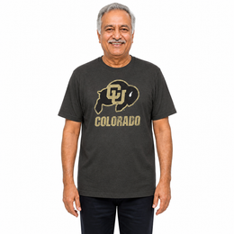 Colorado Buffaloes Heathered Logo T-Shirt - Black