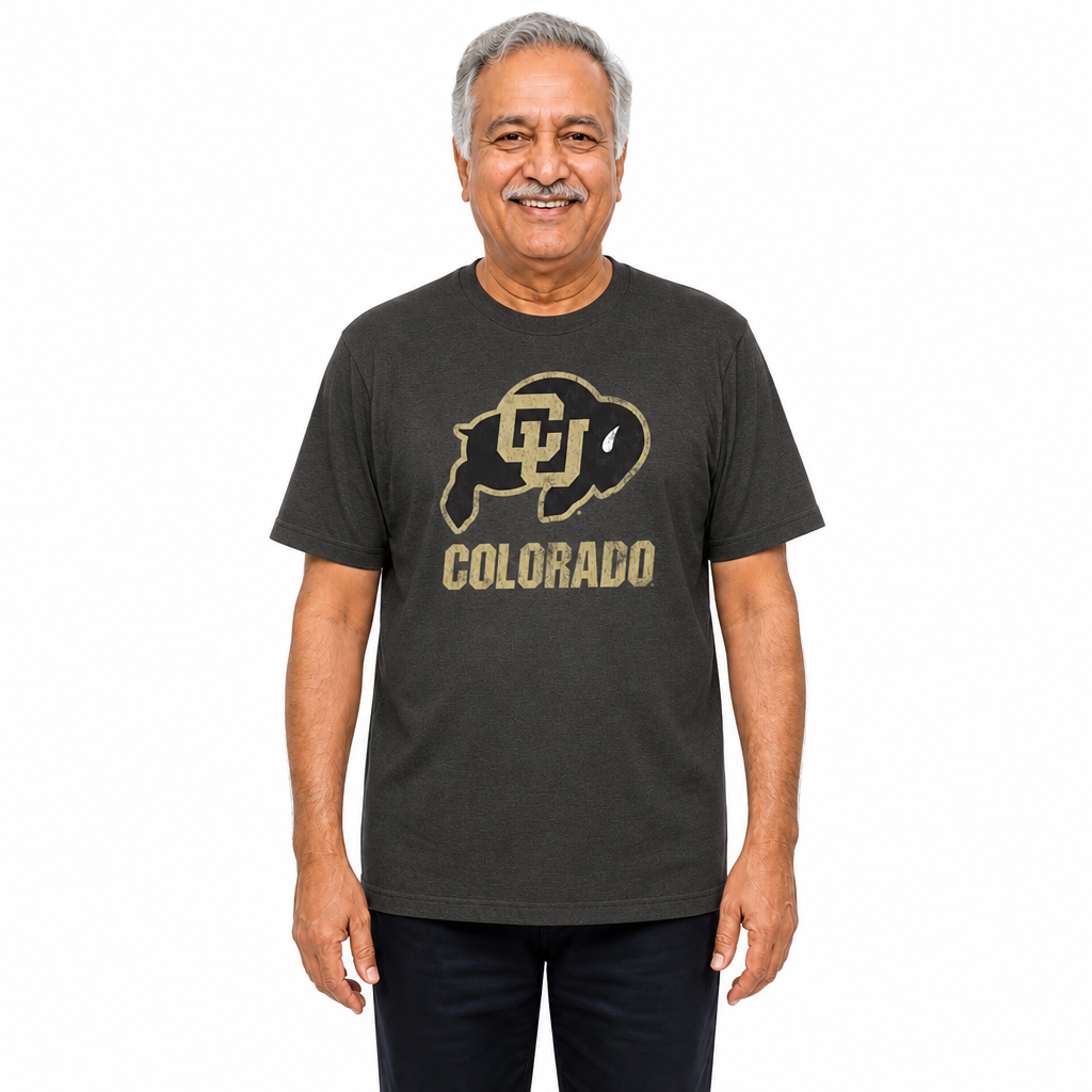 Colorado Buffaloes Heathered Logo T-Shirt - Black