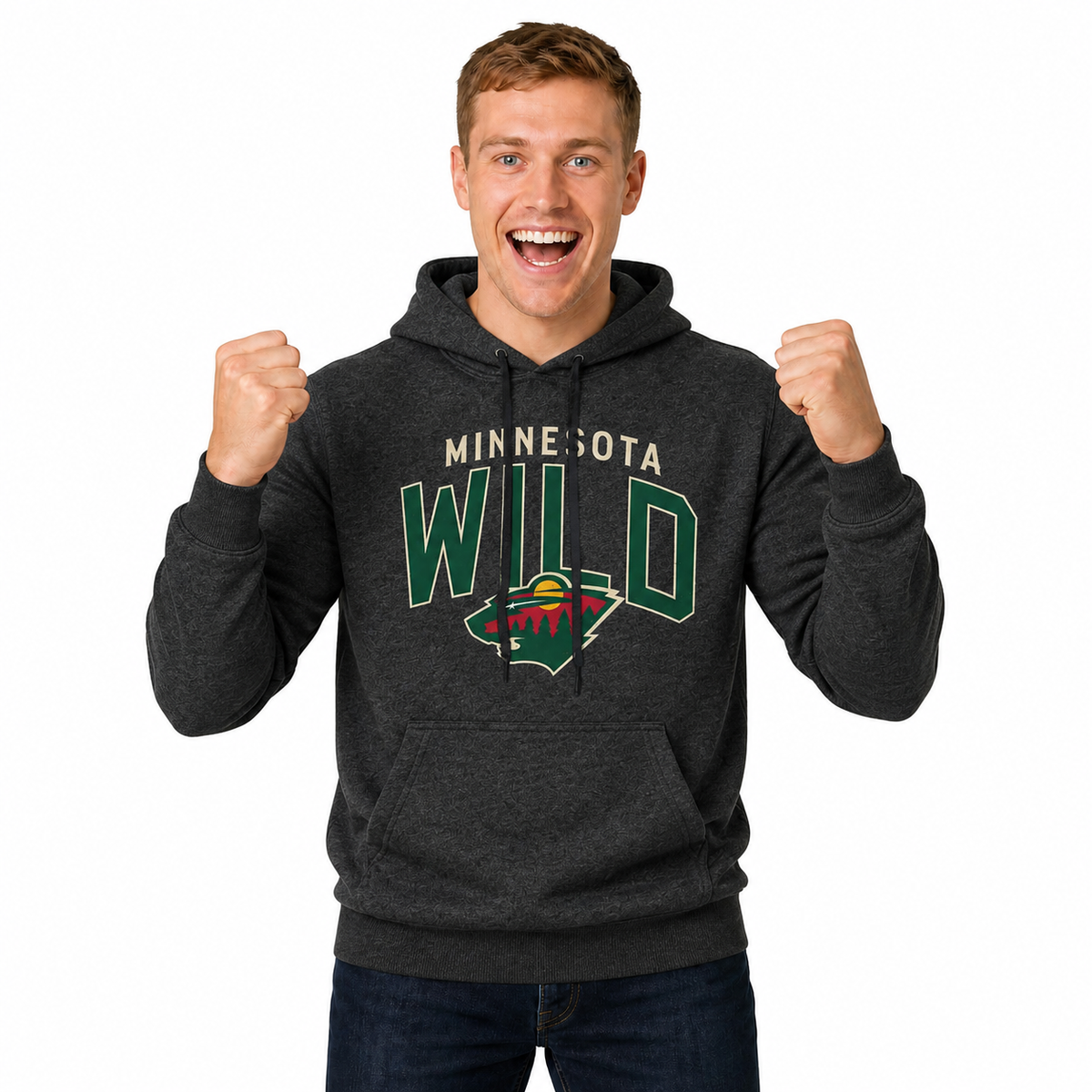 Minnesota Wild Wild Hoodie Fleece Sweatshirt for Men and Women - Black Heather