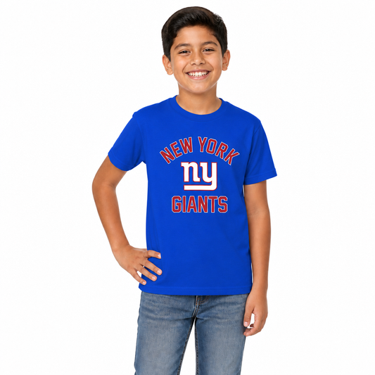 New York Giants  NFL Youth Football T-Shirt Fan Tee Boys and Girls - Royal