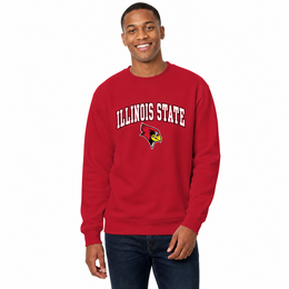 Illinois State Redbirds Adult Arch & Logo Soft Style Gameday Crewneck Sweatshirt - Red