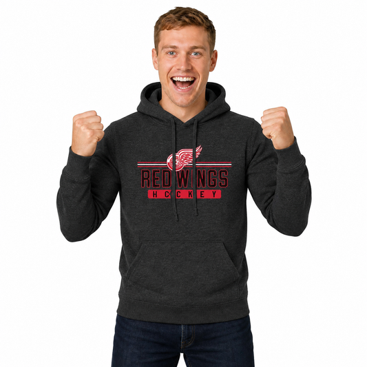 Detroit Red Wings Red Wings Hoodie Sweatshirt for Men and Women - Charcoal