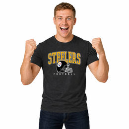 Pittsburgh Steelers  NFL All Star Heather Tag-Less T-Shirt - Black Heather