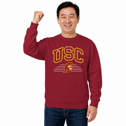 USC Trojans South Carolina Gamecocks NCAA Overtime Classics Crewneck Sweatshirt - Cardinal