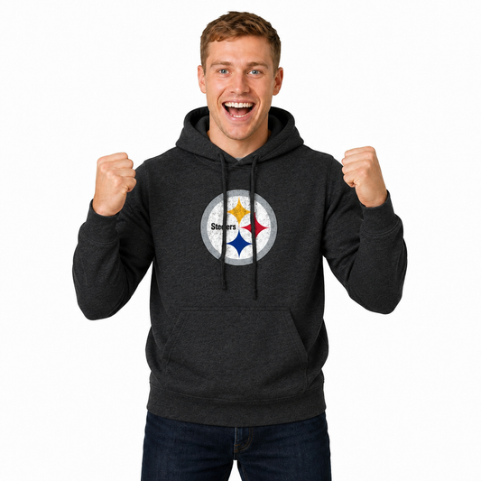 Pittsburgh Steelers Modern Throwback Fleece Hoodie - Black