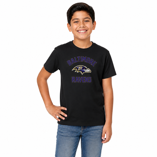 Baltimore Ravens Youth NFL Football T-Shirt - Black