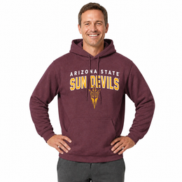 Arizona State Sun Devils Hoodie Heathered Fleece Sweatshirt - Maroon Heather