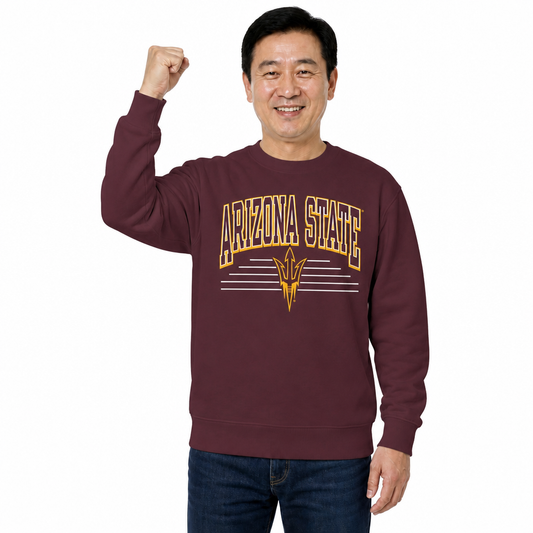 Arizona State Sun Devils NCAA Overtime Classics Crewneck Sweatshirt - Maroon