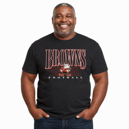 Cleveland Browns NFL Adult Overtime Blueprint Tagless Tee Unisex - Black