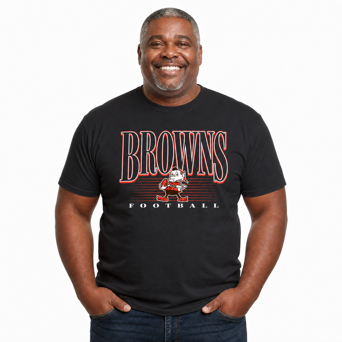 Cleveland Browns NFL Adult Overtime Blueprint Tagless Tee Unisex - Black