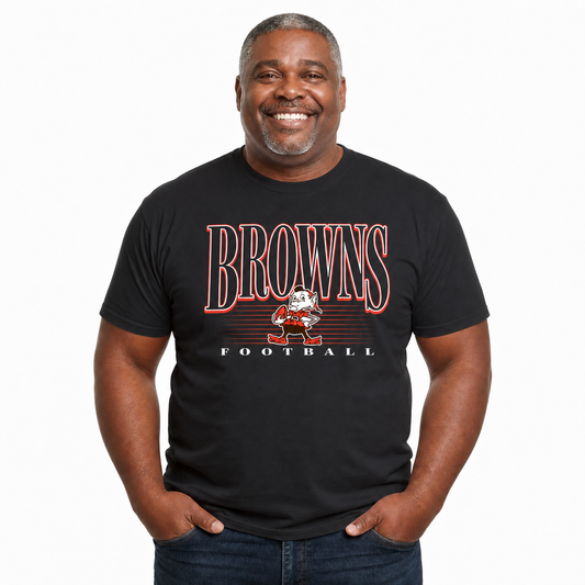 Cleveland Browns NFL Adult Overtime Blueprint Tagless Tee Unisex - Black