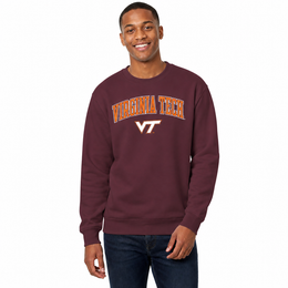 Virginia Tech Hokies Adult Arch & Logo Soft Style Gameday Crewneck Sweatshirt - Maroon