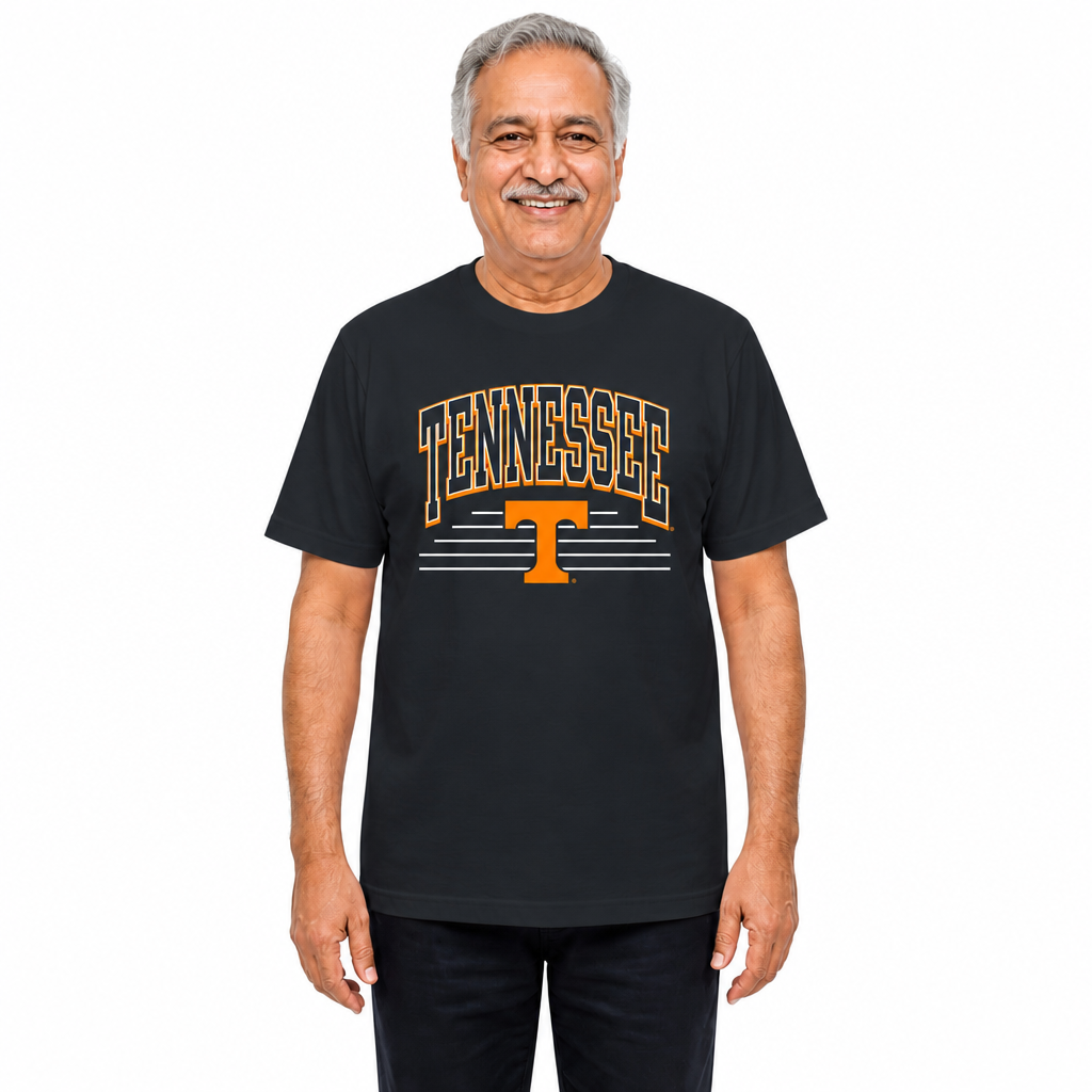 Tennessee Volunteers  NCAA Overtime Classics Unisex T-Shirt - Black