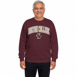 Boston College Eagles NCAA Tackle Twill Crewneck Sweatshirt Men Women - Maroon