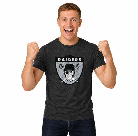 Las Vegas Raiders NFL Throwback Tee - Black