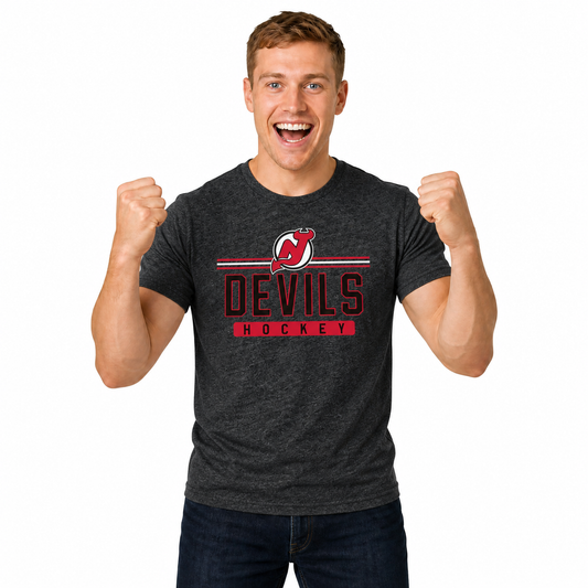New Jersey Devils T-Shirt NHL Heather Charcoal - Charcoal