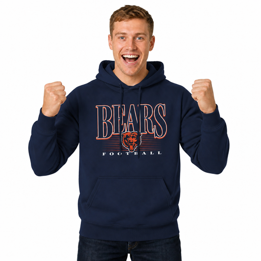 Chicago Bears NFL Overtime Blueprint Pullover Hoodie Men Women - Navy