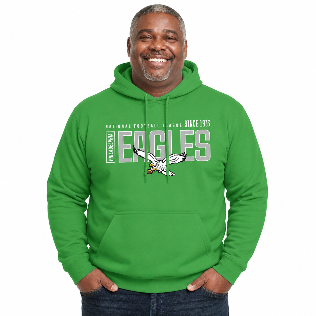 Philadelphia Eagles NFL Modern Endzone Fleece Hoodie Kelly Green Sweatshirt - Kelly Green