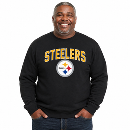 Pittsburgh Steelers  NFL Home Team Fleece Crewneck Sweatshirt Men Women - Black