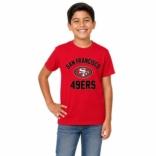 San Francisco 49ers  Youth NFL T-Shirt Football Fan Tee Boys Girls - Red