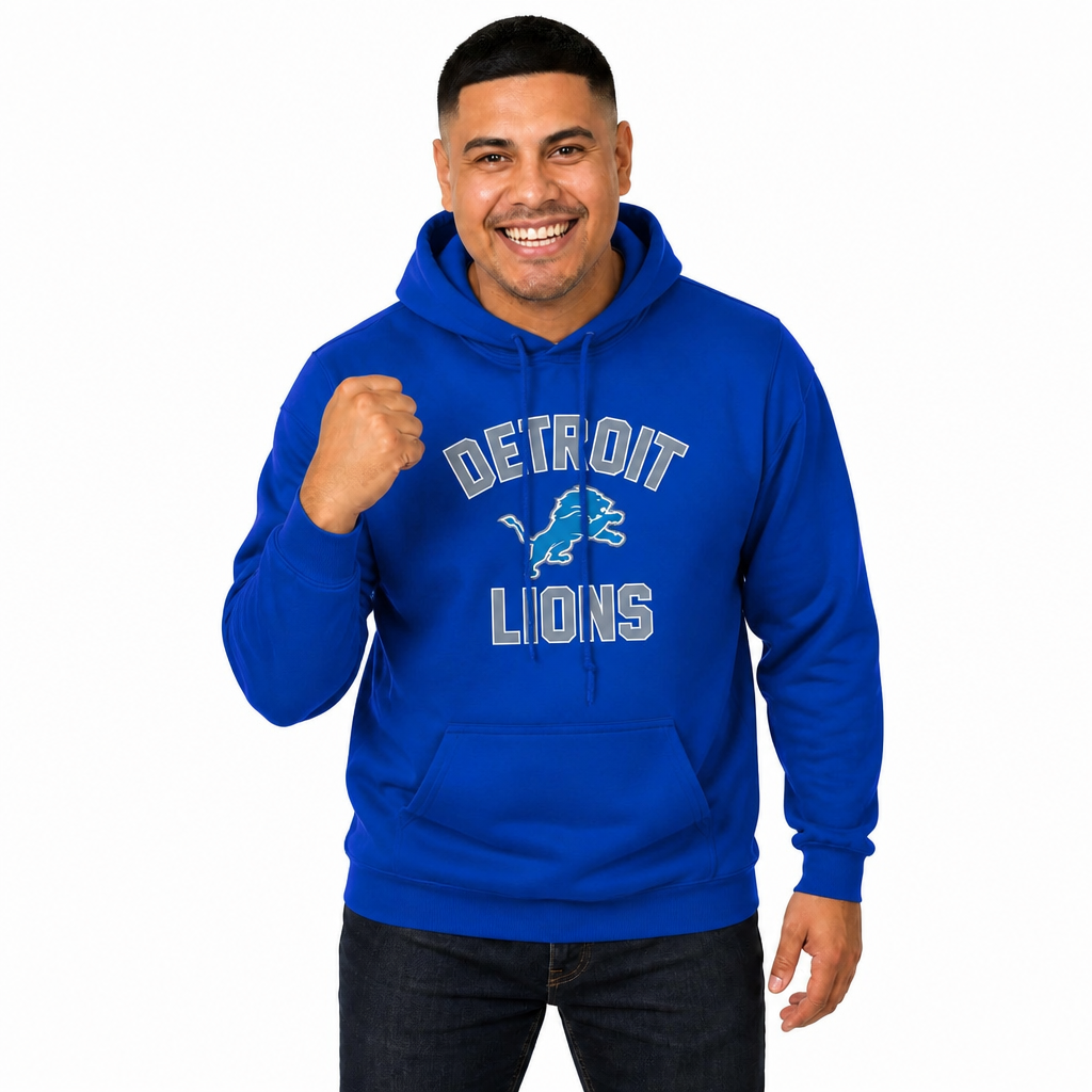 Detroit Lions Gameday Hoodie Pullover Sweatshirt - Royal