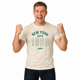 New York Jets Big Date Tag-Less T-Shirt - Natural