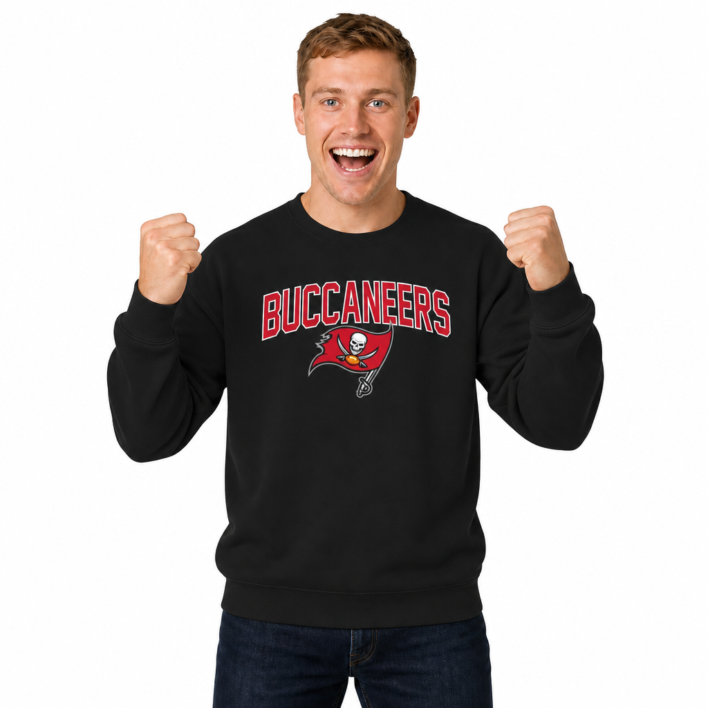 Tampa Bay Buccaneers NFL Home Team Fleece Crewneck Sweatshirt Men Women - Cardinal