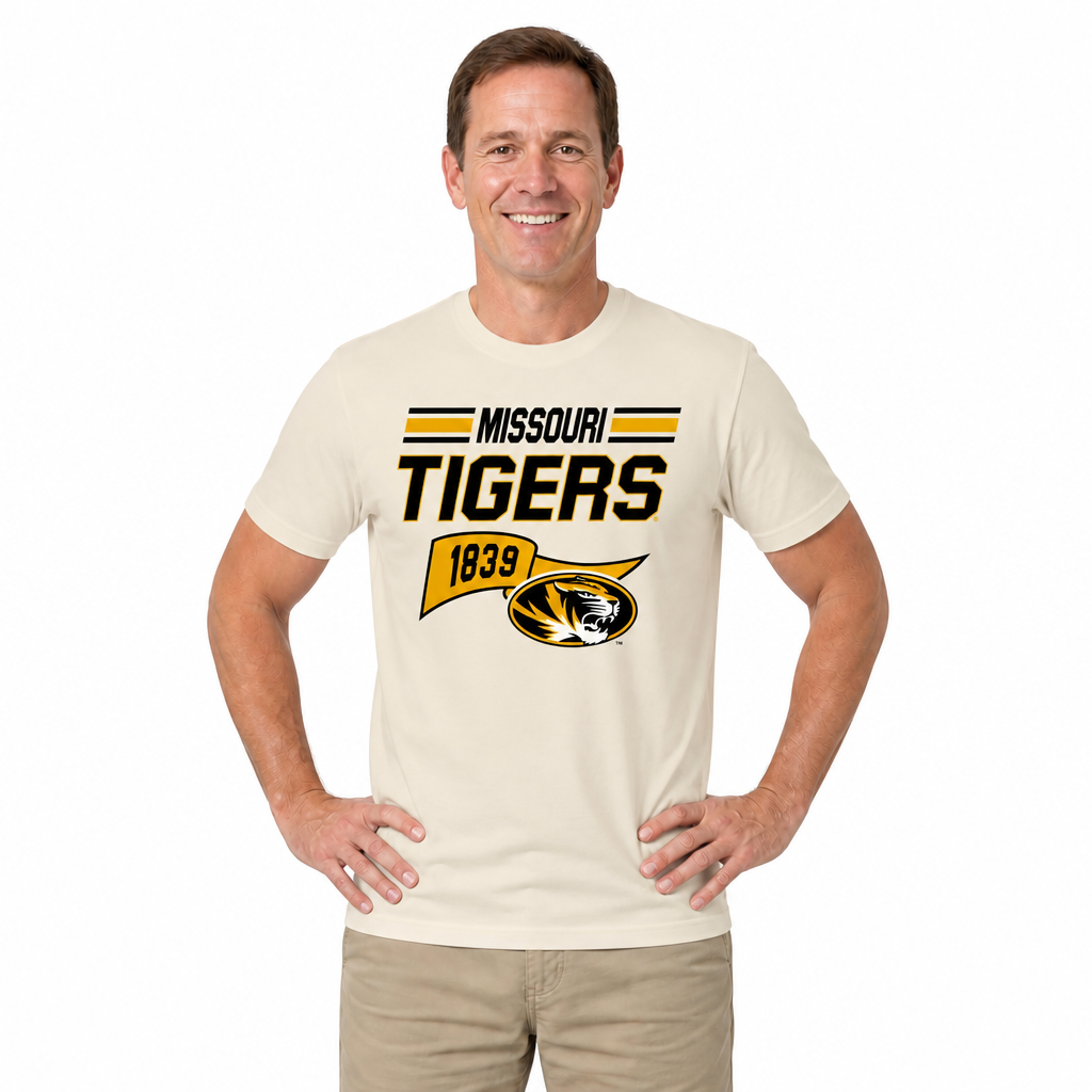 Missouri Tigers Varsity Club Pennant Shirt - Off White
