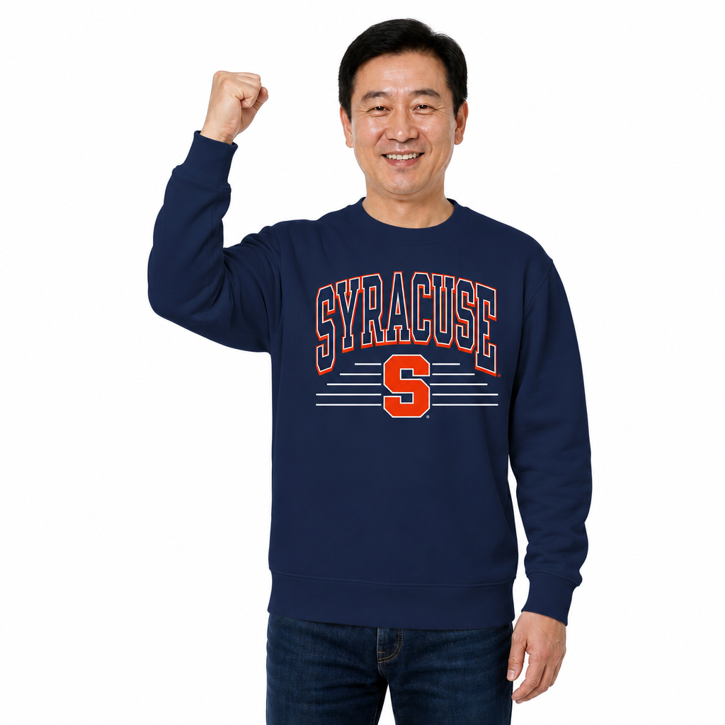 Syracuse Orange NCAA Overtime Classics Crewneck Sweatshirt Men Women - Navy