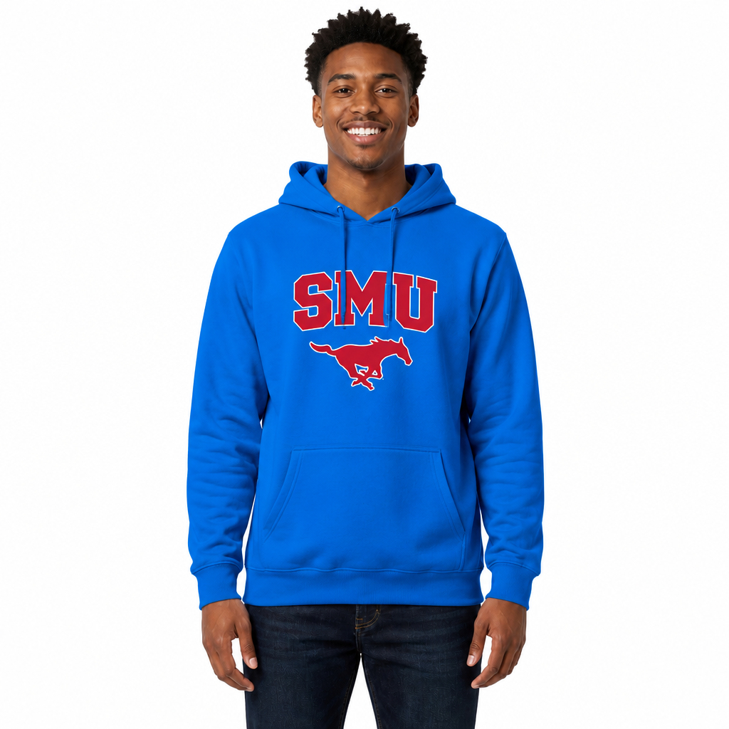 SMU Mustangs Arch & Logo Gameday Hoodie - Royal