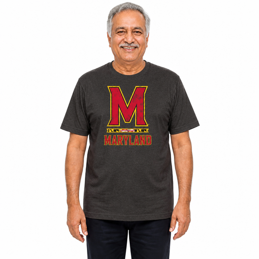 Maryland Terrapins Heathered Logo T-Shirt - Black