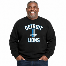 Detroit Lions Gameday Crewneck Sweatshirt - Black